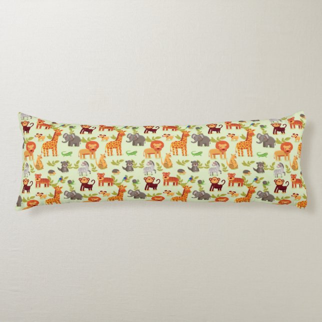 Coussins Longs Motif avec des animaux de bande dessinée (Devant)