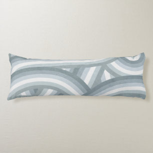 Coussins Longs Motif Beacht Blue Retro Rainbow Stripes
