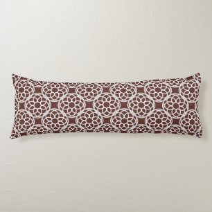 Coussins Longs Motif Brown blanc géométrique châtaigner sans cout