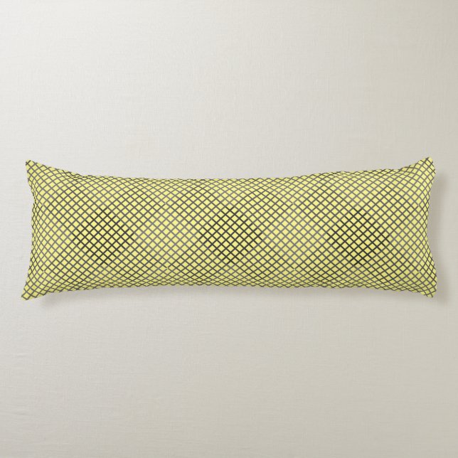 Coussins Longs Motif Checker Diagonal 2tn.w LYellow BG (Devant)