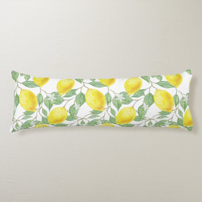 Coussins Longs Motif citron (Devant)