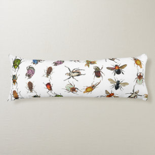 Coussins Longs Motif coloré de bugs et de coléoptères Vintages