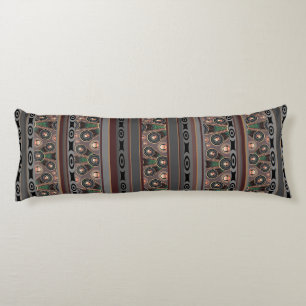 Coussins Longs Motif contemporain Brown, Gris, Tan
