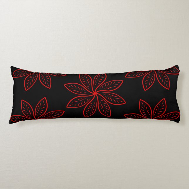 Coussins Longs Motif criminel sur noir (Devant)