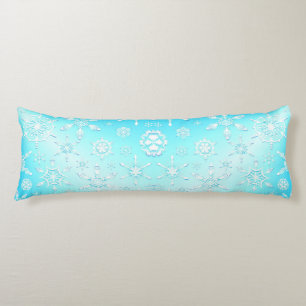 Coussins Longs Motif Crystal Snowflakes
