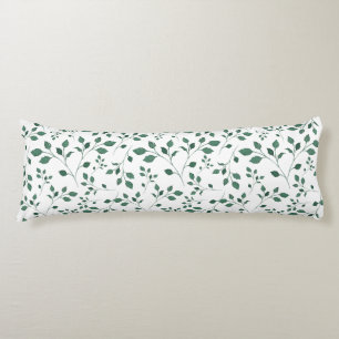 Coussins Longs Motif d'aquarelle vert rustique