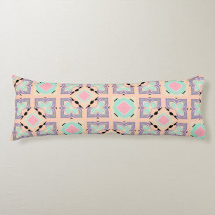 Coussins Longs Motif de carrelage géométrique pastel Rose Menth