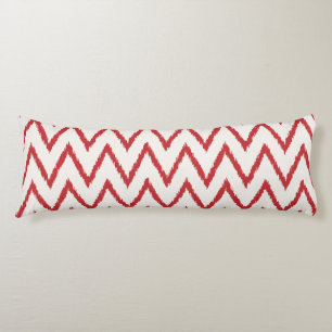 Coussins Longs Motif de chevron rouge kat texturé chic moderne