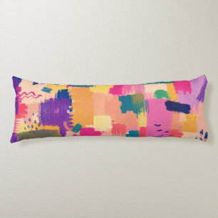 Coussins Longs Motif de coup de pinceau abstrait sans couture