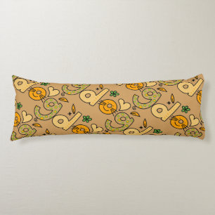 Coussins Longs Motif de dessin de chien Brown