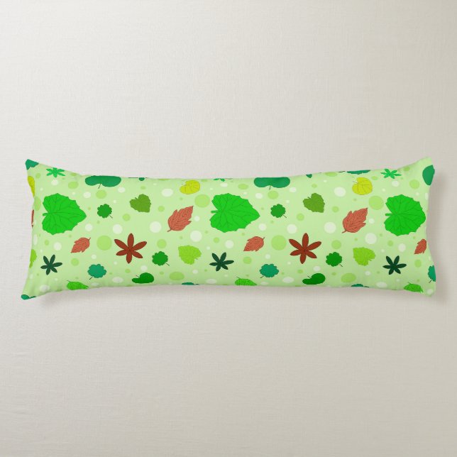 Coussins Longs 🌱 Motif de feuille Formes abstraites de la nature (Devant)