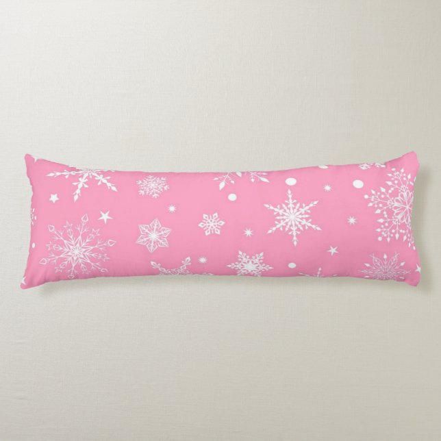 Coussins Longs Motif de flocon de neige	 (Devant)