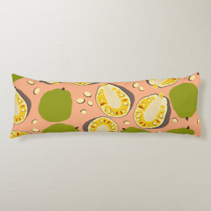 Coussins Longs Motif de Jackfruit d'été tropical - Fruit exotique