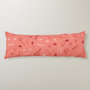 Coussins Longs Motif de notes musicales