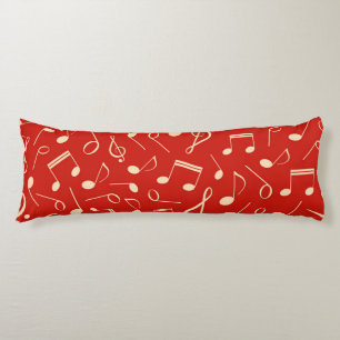 Coussins Longs Motif de notes musicales