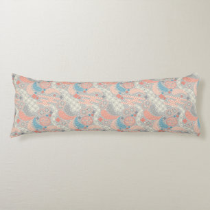 Coussins Longs Motif de style japonais. Illustration