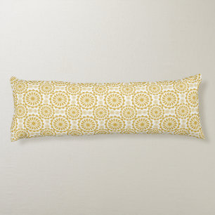 Coussins Longs Motif de tournesols d'or