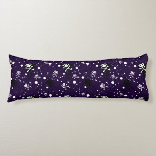 Coussins Longs Motif d'Emo de couleur foncée avec la peinture