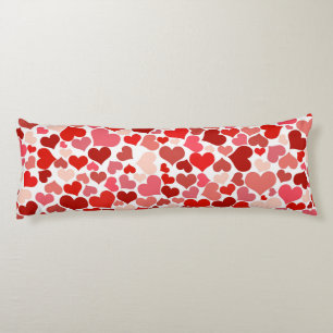 Coussins Longs Motif Des Coeurs, Coeurs Rouges, Amour