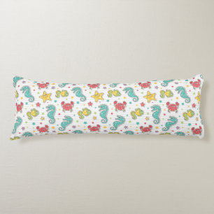 Coussins Longs motif des créatures de mer