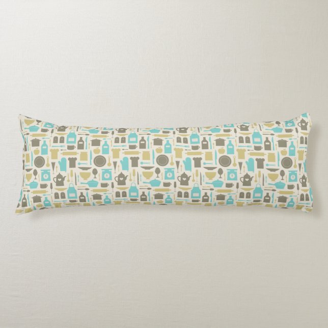 Coussins Longs Motif des outils de cuisine (Devant)