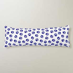 Coussins Longs Motif Des Paws, Paws Chiens, Paws Bleus Marine