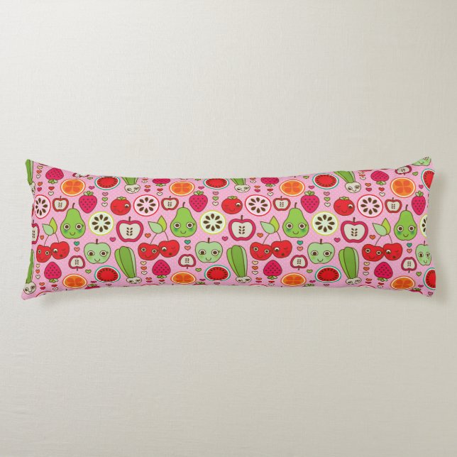 Coussins Longs motif d'illustration de cuisine de fruit (Devant)