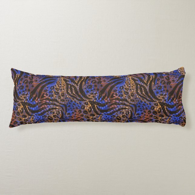 Coussins Longs Motif d'impression Leopard et Zebra (Devant)