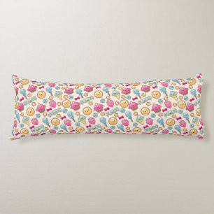 Coussins Longs Motif enfant Kawaii avec des gribouillis mignons