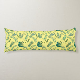 Coussins Longs Motif feuille 10.bw LYellow BG