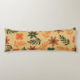 Coussins Longs Motif Feuille Vintage les années 70 Floral