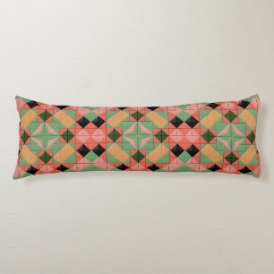 Coussins Longs Motif Géométrique Coloré Avec Carré Symétrique