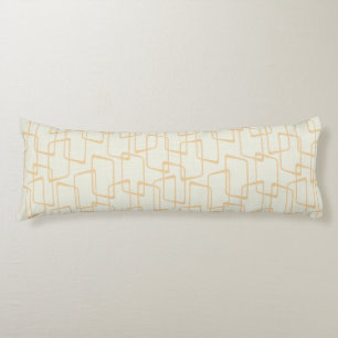 Coussins Longs Motif géométrique rétroactif Soft Gold