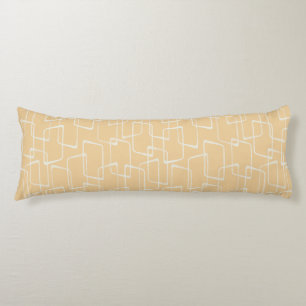 Coussins Longs Motif géométrique Soft Gold Retro Lino