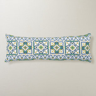 Coussins Longs Motif italien de tuile - en céramique sicilien