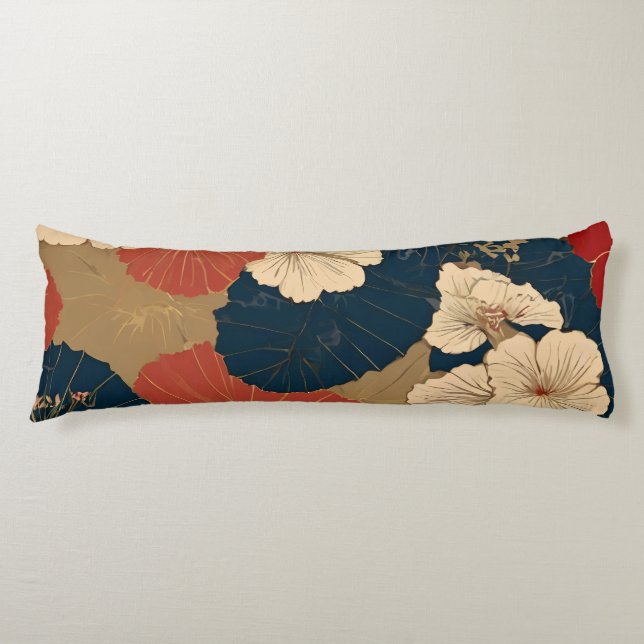 Coussins Longs Motif japonais traditionnel sans fil (Devant)