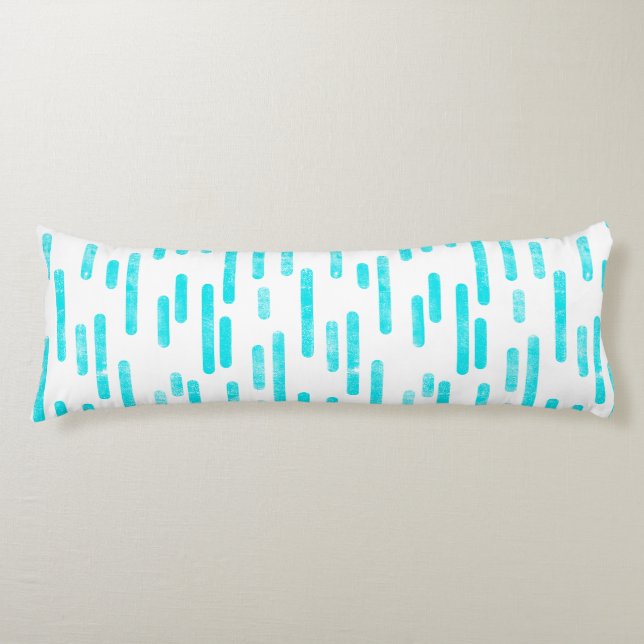 Coussins Longs Motif Lignes arrondies | Bleu/Turquoise (Devant)