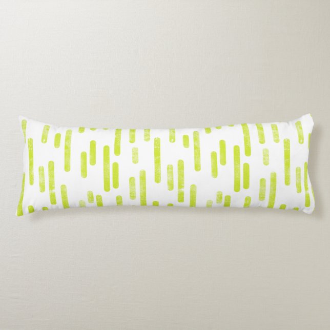Coussins Longs Motif Lignes arrondies | Lumineuse Lime verte (Devant)