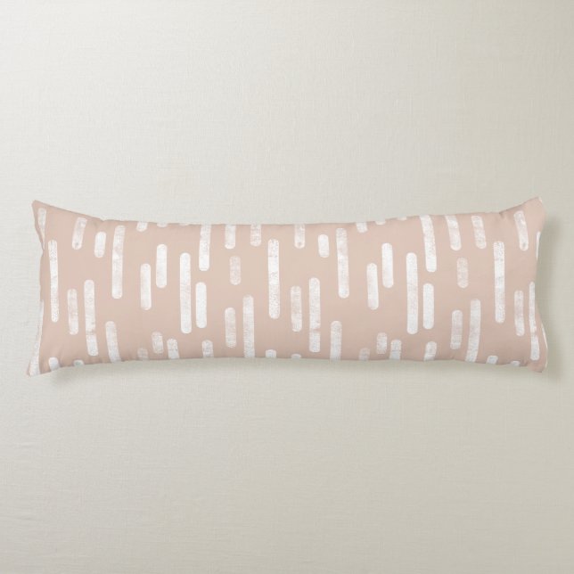 Coussins Longs Motif Lignes arrondies | Terracotta blanche/pâle (Devant)