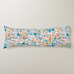 Coussins Longs motif mammaire bleu fun