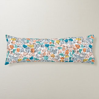 Coussins Longs motif mammaire bleu fun