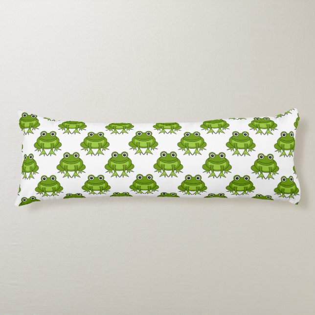 Coussins Longs Motif mignon de grenouille (Devant)