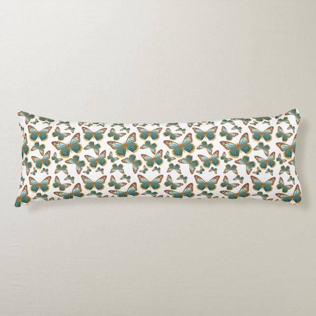 Coussins Longs Motif papillon bleu dégradé (Devant)
