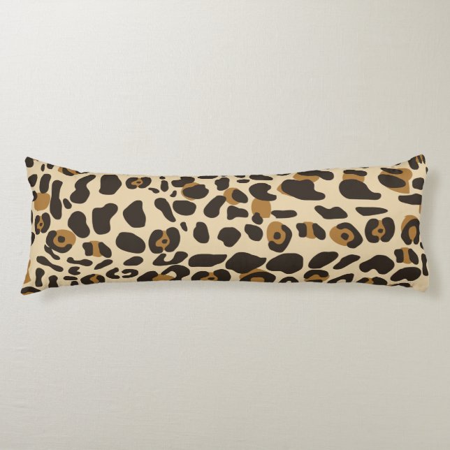 Coussins Longs Motif Poster de animal Leopard Jaguar (Devant)