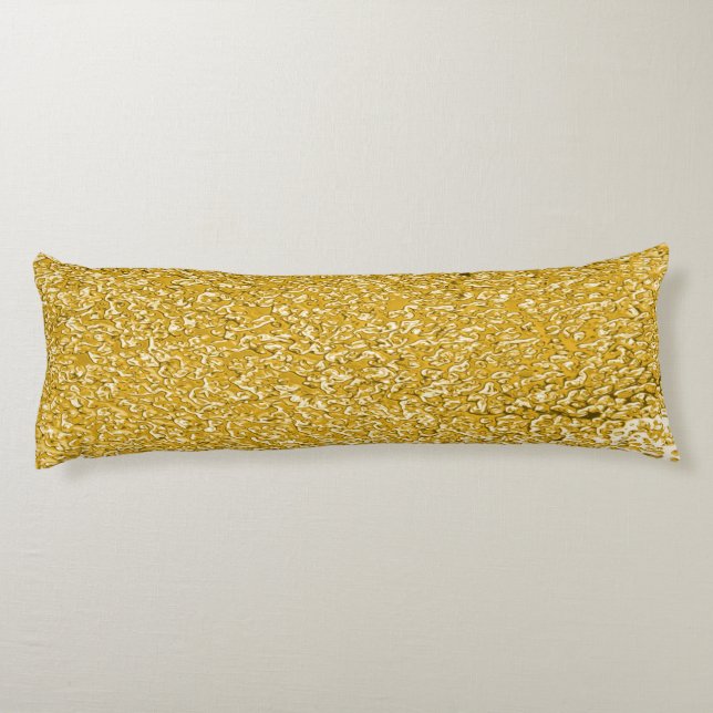 Coussins Longs Motif PURE GOLD Splatter + votre texte / photo (Dos)