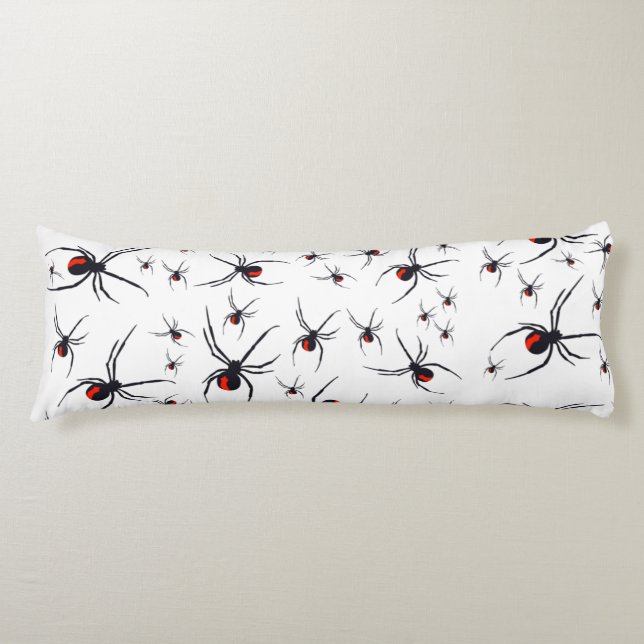 Coussins Longs Motif Red & Black Spider (Devant)