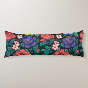 Coussins Longs Motif répétitif de fleurs sauvages