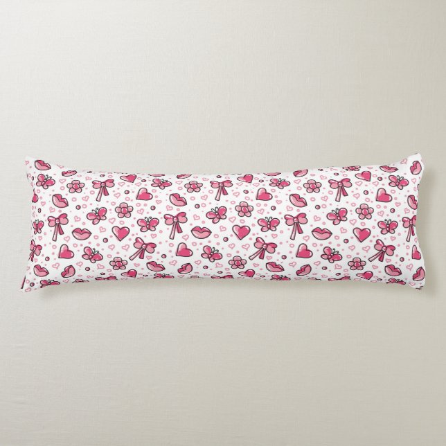 Coussins Longs motif romantique (Devant)