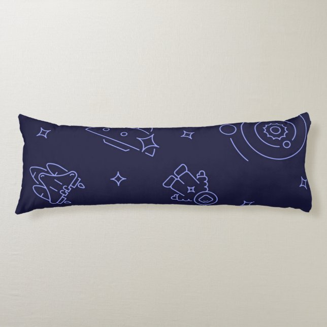 Coussins Longs Motif spatial (Devant)
