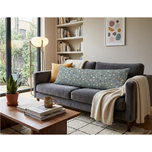 Coussins Longs Motif Terrazzo Moderne Doux Neutre